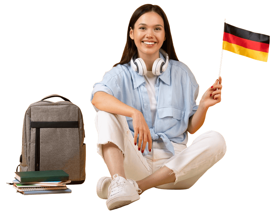 Student learning German language