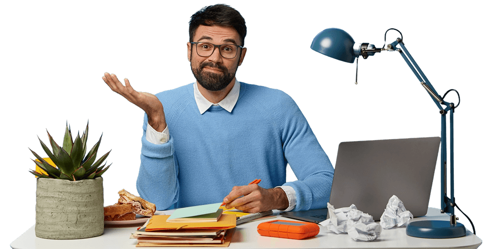 Marketer working on practical marketing projects